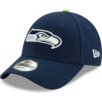 New Era Buet Skygge 9FORTY The League Seattle Seahawks NFL Marineblå Justerbar Kasket