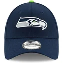 justerbar-marinebla-kurvet-kasket-9forty-the-league-fra-seattle-seahawks-nfl-fra-new-era