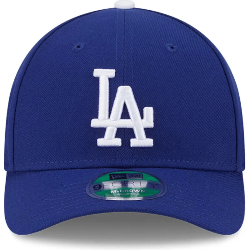 bla-kurvet-snapback-kasket-9forty-m-crown-player-replica-fra-los-angeles-dodgers-mlb-fra-new-era