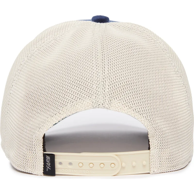 trucker-kasket-bla-og-hvid-ged-sapphire-goat-the-farm-jewel-tones-fra-goorin-bros