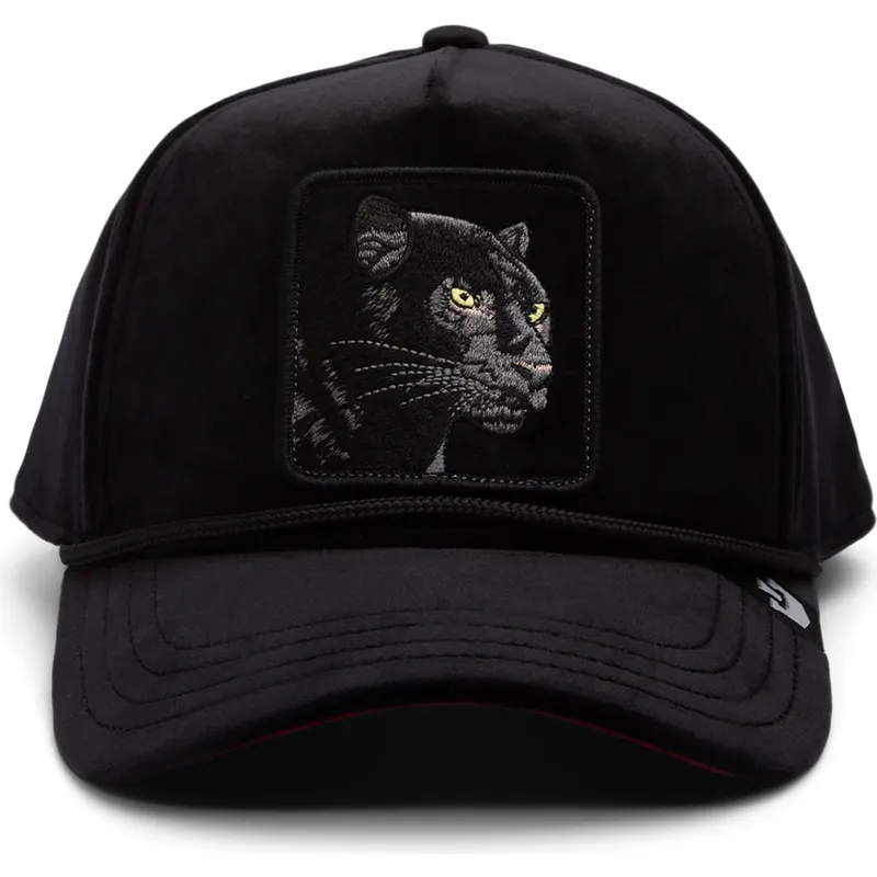 sort-snapback-kasket-med-buet-skygge-panter-panther-royalty-the-farm-fra-goorin-bros