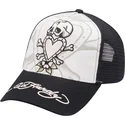 trucker-kasket-sort-og-hvid-death-before-fra-ed-hardy