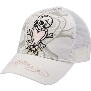 Hvid Ed Hardy trucker kasket Death Before