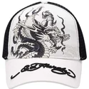 hvid-og-sort-trucker-kasket-mono-giant-dragon-af-ed-hardy