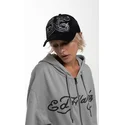 ed-hardy-sort-duo-black-snake-trucker-cap