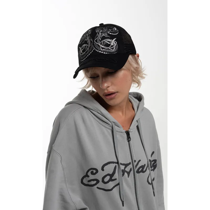 trucker-kasket-sort-duo-black-snake-fra-ed-hardy
