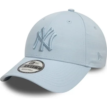 Justerbar blå kasket med buet skygge og blåt logo 9FORTY League Essential fra New York Yankees MLB fra New Era