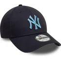 new-era-new-york-yankees-mlb-9forty-league-essential-justerbar-marinebla-kasket-med-buet-skygge-og-blat-logo