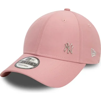 Justerbar rosa krumme kasket 9FORTY Flawless fra New York Yankees MLB af New Era