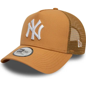 Lysebrun 9FORTY A Frame League Essential truckerkasket fra New York Yankees MLB af New Era