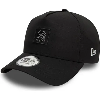 Sort New York Yankees MLB 9FORTY A Frame Metallic Patch snapback med buet skygge fra New Era