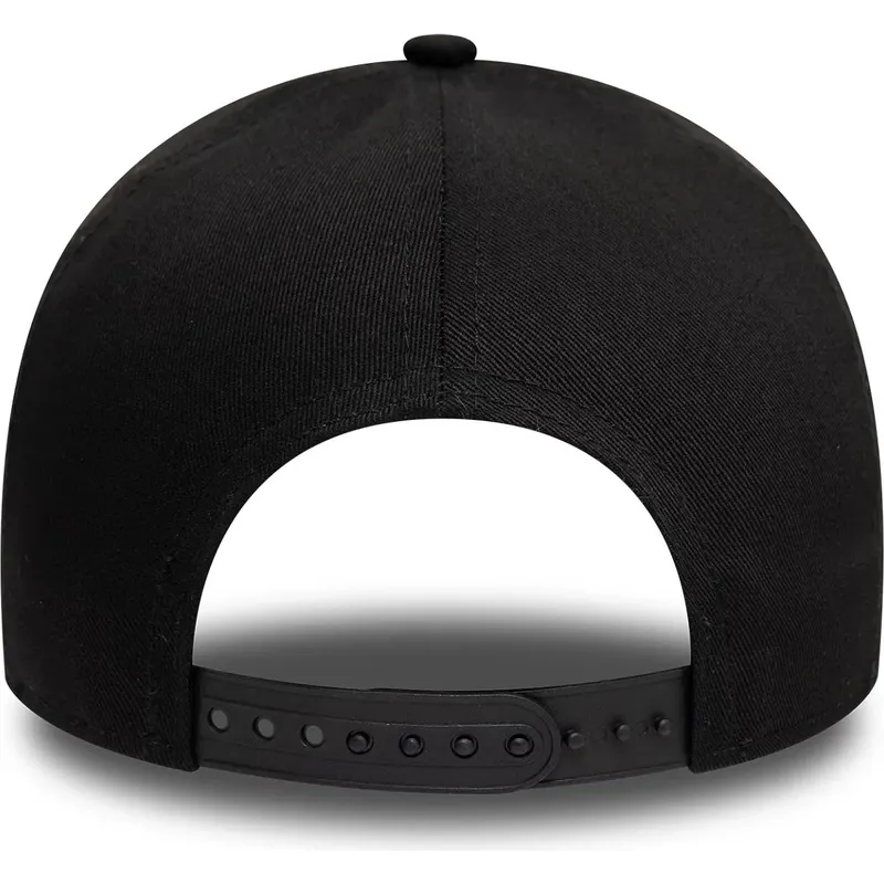 sort-buet-snapback-kasket-9forty-a-frame-metallic-patch-fra-new-york-yankees-mlb-fra-new-era