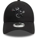 new-era-new-york-yankees-mlb-snake-9forty-icon-sort-justerbar-kasket-med-buet-skygge-og-sort-logo
