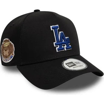 Sort snapback buet kasket med blåt logo 9FORTY A Frame World Series Patch fra Los Angeles Dodgers MLB fra New Era