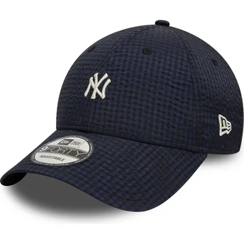 Justerbar 9FORTY Seersucker New York Yankees MLB New Era kasket i marineblå med buet skygge