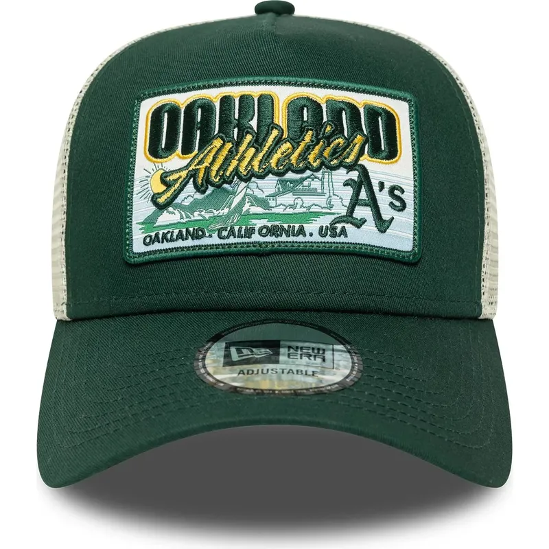 gron-trucker-kasket-9forty-a-frame-patch-fra-oakland-athletics-mlb-fra-new-era