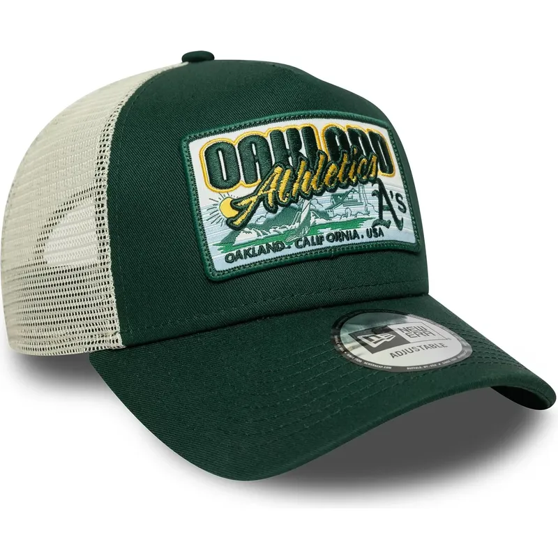 gron-trucker-kasket-9forty-a-frame-patch-fra-oakland-athletics-mlb-fra-new-era