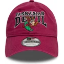 gorra-curva-roja-ajustable-9twenty-washed-de-diablo-de-tasmania-looney-tunes-de-new-era