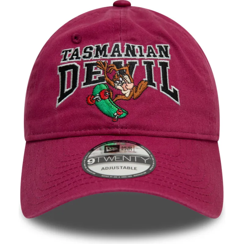 rod-justerbar-kurvet-kasket-9twenty-washed-med-tasmansk-djaevel-looney-tunes-fra-new-era