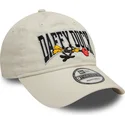 gorra-curva-beige-ajustable-9twenty-washed-de-pato-lucas-looney-tunes-de-new-era