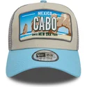 beige-og-bla-9forty-a-frame-license-plate-trucker-kasket-fra-cabo-cities-and-beaches-af-new-era