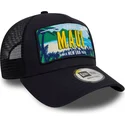 marinebla-trucker-kasket-9forty-a-frame-license-plate-fra-maui-byer-og-strande-af-new-era