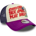 beige-og-violet-trucker-kasket-9forty-a-frame-graphic-stand-tall-talk-small-play-ball-fra-new-era