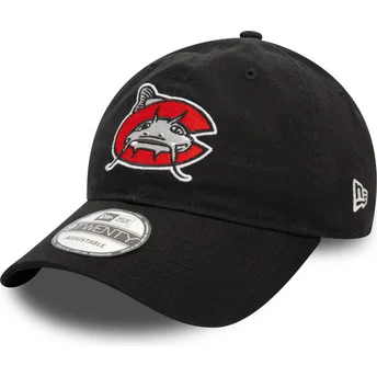 Justerbar sort krum kasket 9TWENTY fra Carolina Mudcats MiLB af New Era