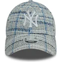 buet-bla-justerbar-kasket-til-kvinder-9forty-tweed-fra-new-york-yankees-mlb-fra-new-era