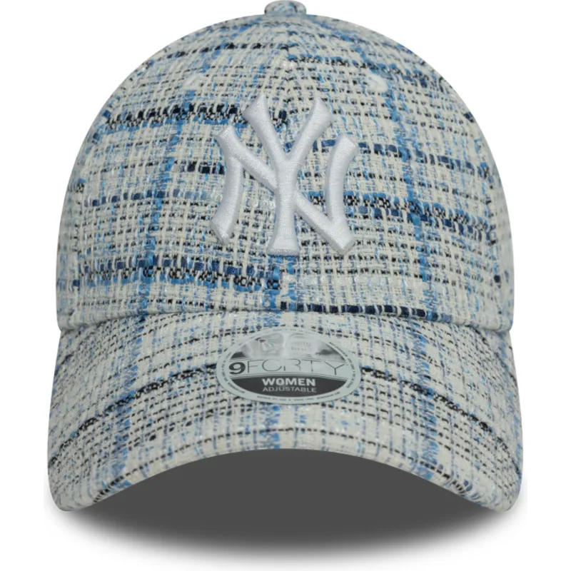 buet-bla-justerbar-kasket-til-kvinder-9forty-tweed-fra-new-york-yankees-mlb-fra-new-era