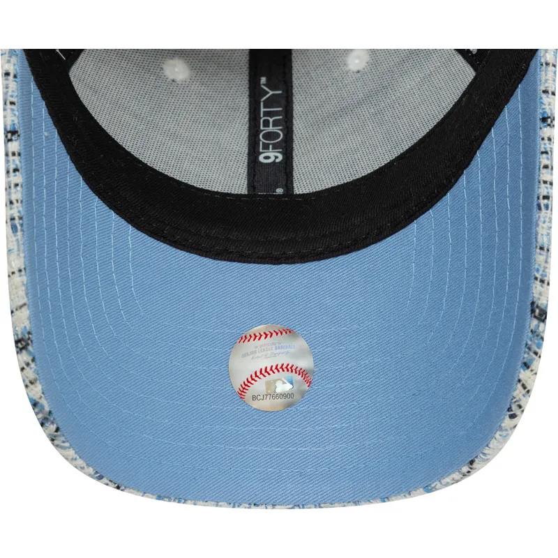 buet-bla-justerbar-kasket-til-kvinder-9forty-tweed-fra-new-york-yankees-mlb-fra-new-era