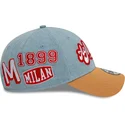 justerbar-bla-og-brun-buet-kasket-9forty-denim-fra-ac-milan-serie-a-fra-new-era