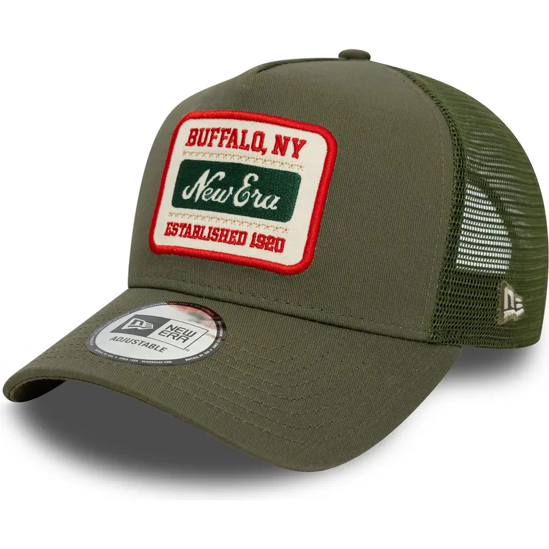 gron-trucker-kasket-9forty-a-frame-patch-fra-new-era