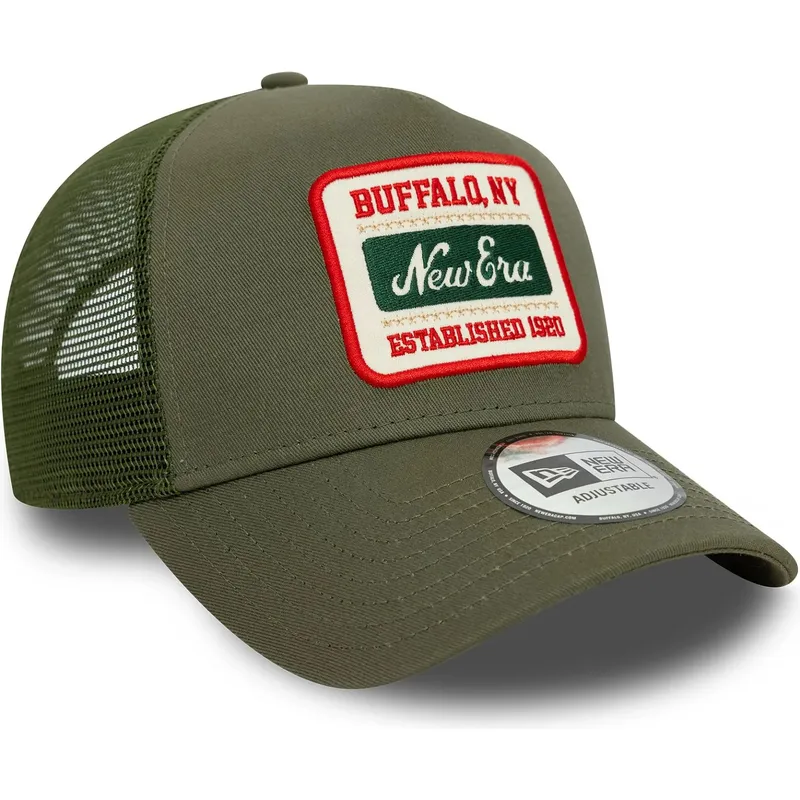gron-trucker-kasket-9forty-a-frame-patch-fra-new-era