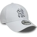 new-york-yankees-mlb-new-era-9forty-outline-justerbar-hvid-buet-kasket