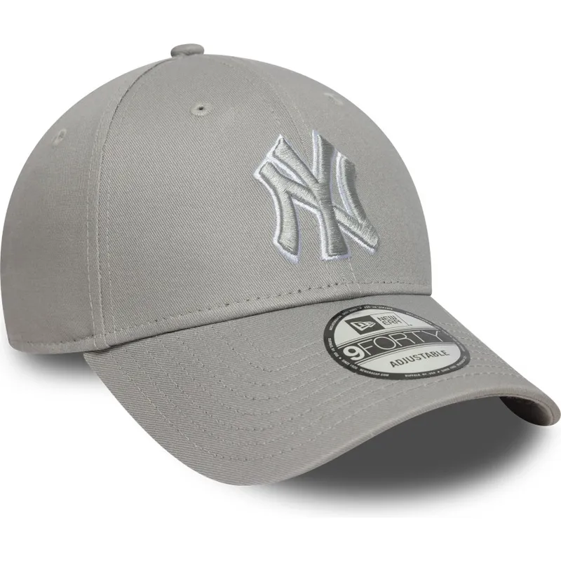 gra-justerbar-kurvet-kasket-9forty-outline-fra-new-york-yankees-mlb-fra-new-era