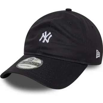 Justerbar 9TWENTY marineblå buet kasket med mini-logo fra New York Yankees MLB fra New Era