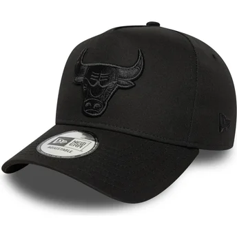 Sort snapback E Frame Essential med buet skygge fra Chicago Bulls NBA af New Era