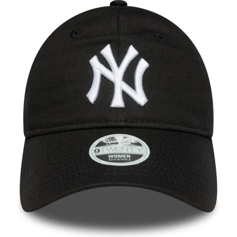 buet-sort-justerbar-kasket-til-kvinder-9twenty-league-essential-fra-new-york-yankees-mlb-fra-new-era