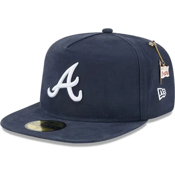 Marineblå justerbar 59FIFTY A Frame Championship Side Flag kasket fra Atlanta Braves MLB af New Era