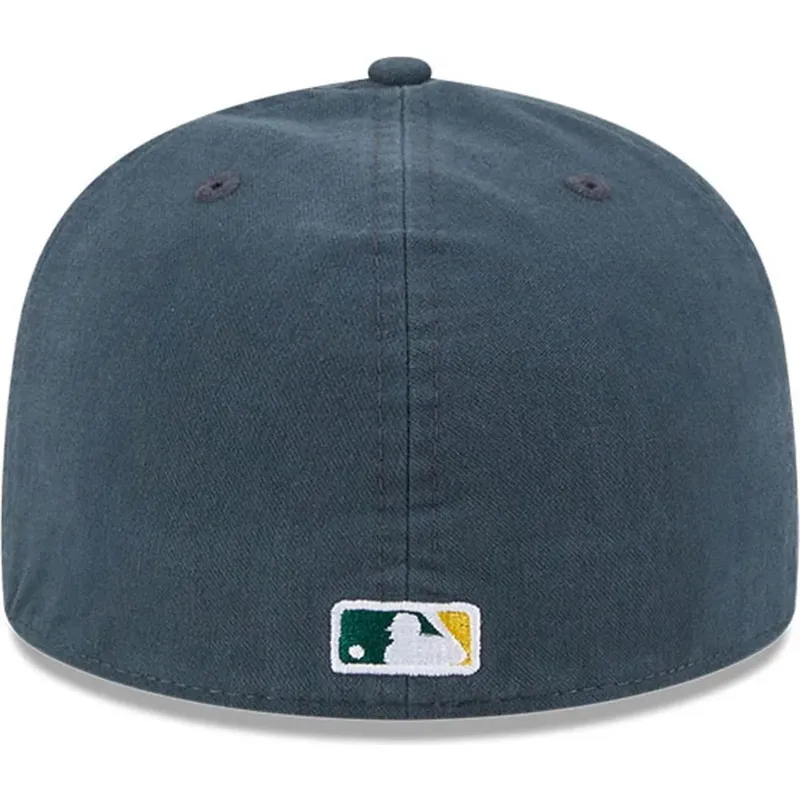 gron-fitted-59fifty-a-frame-championship-side-flag-flad-kasket-fra-oakland-athletics-mlb-af-new-era