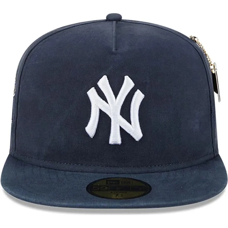 flad-marinebla-tilpasset-59fifty-a-frame-championship-side-flag-kasket-fra-new-york-yankees-mlb-af-new-era