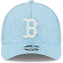 lysebla-snapback-kasket-med-buet-skygge-9forty-m-crown-a-frame-cotton-weave-fra-boston-red-sox-mlb-fra-new-era