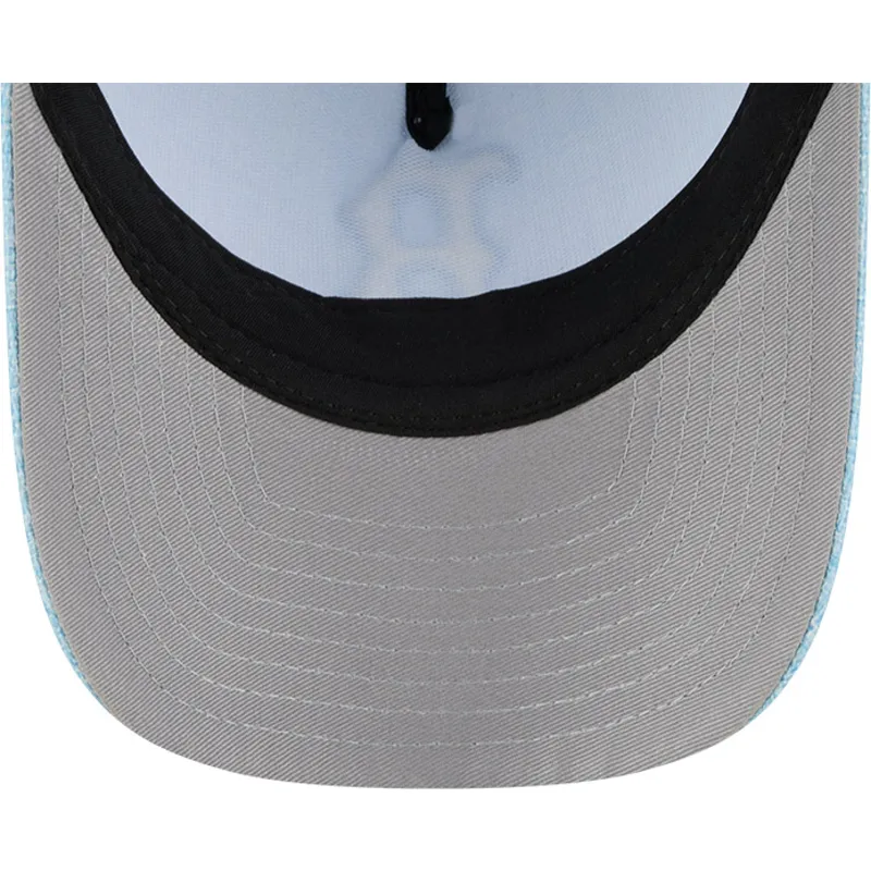 lysebla-snapback-kasket-med-buet-skygge-9forty-m-crown-a-frame-cotton-weave-fra-boston-red-sox-mlb-fra-new-era