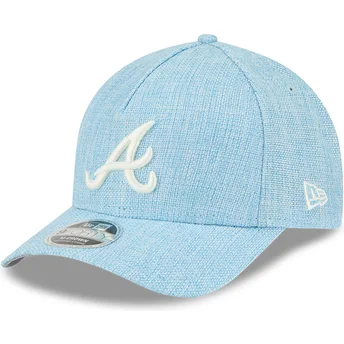 Lyseblå kurvet snapback 9FORTY M-Crown A Frame Cotton Weave fra Atlanta Braves MLB af New Era