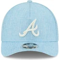 lysebla-snapback-kasket-med-buet-skygge-9forty-m-crown-a-frame-cotton-weave-fra-atlanta-braves-mlb-fra-new-era