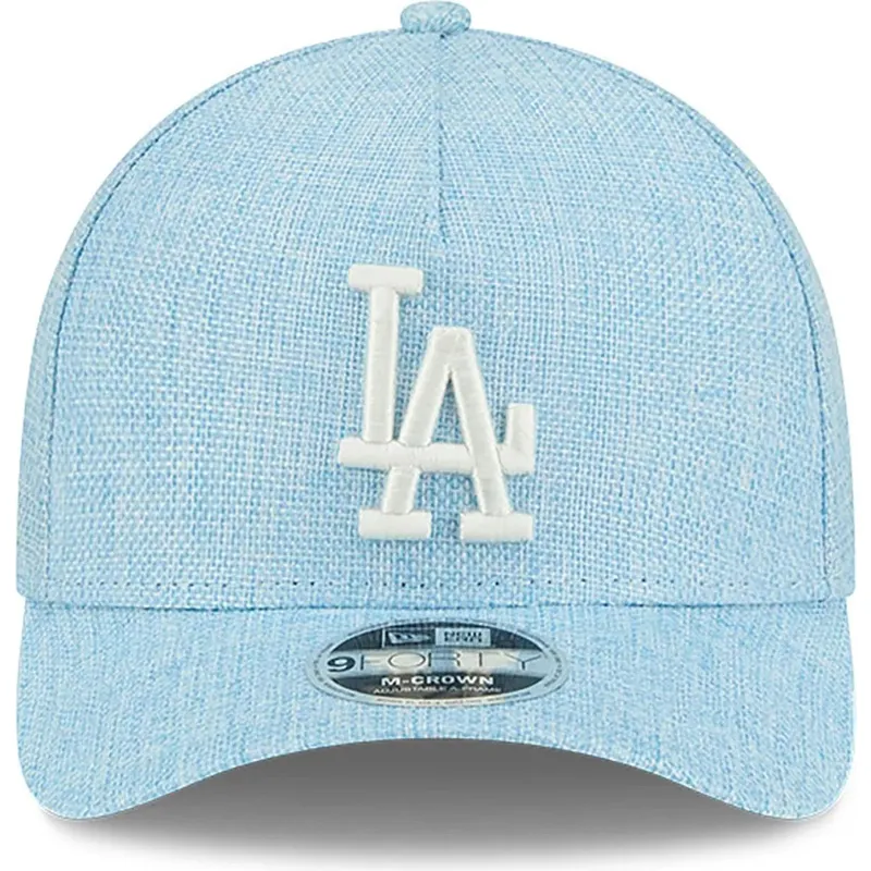 lysebla-buet-snapback-9forty-m-crown-a-frame-cotton-weave-kasket-fra-los-angeles-dodgers-mlb-fra-new-era