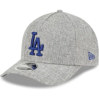 Grå snapback med blåt logo 9FORTY M-Crown A Frame Cotton Weave fra Los Angeles Dodgers MLB af New Era