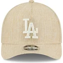 beige-buet-snapback-kasket-9forty-m-crown-a-frame-cotton-weave-fra-los-angeles-dodgers-mlb-fra-new-era