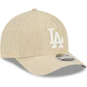 gorra-curva-beige-snapback-9forty-m-crown-a-frame-cotton-weave-de-los-angeles-dodgers-mlb-de-new-era